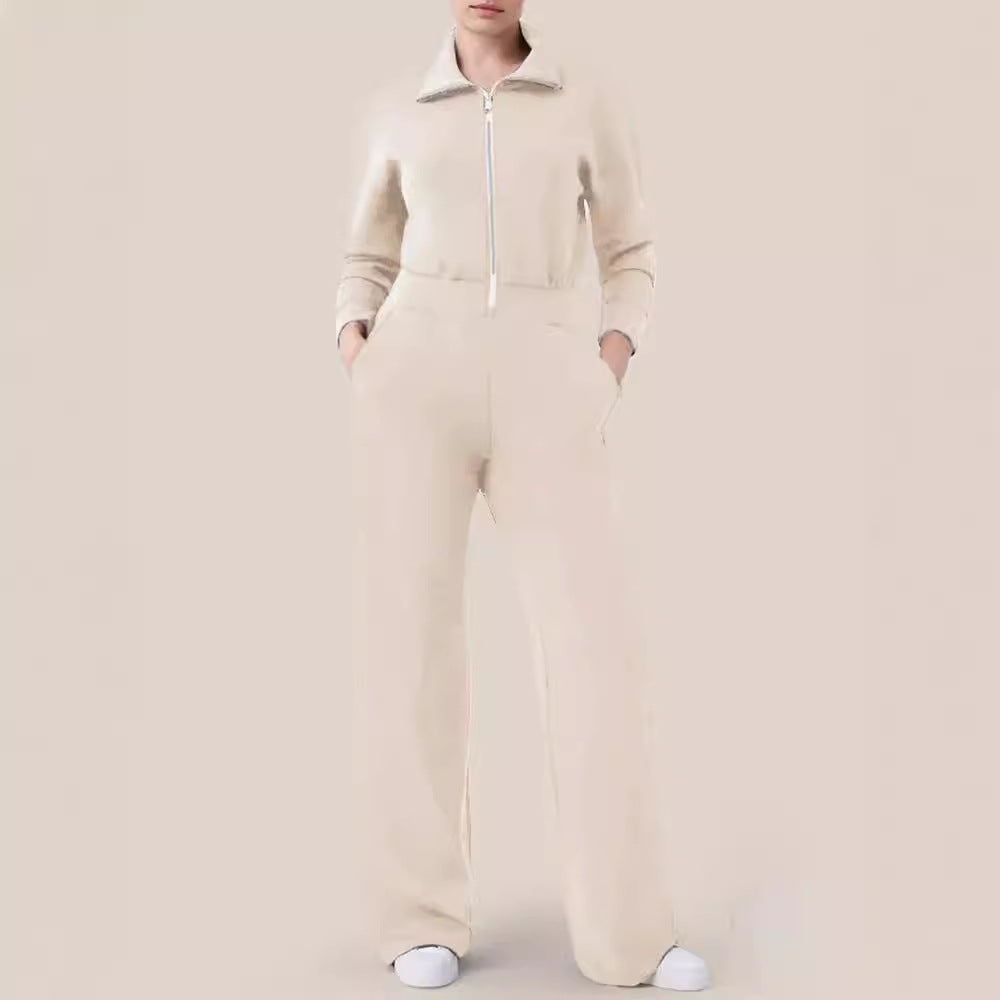 Lune London zip-up lounge jumpsuit for women
