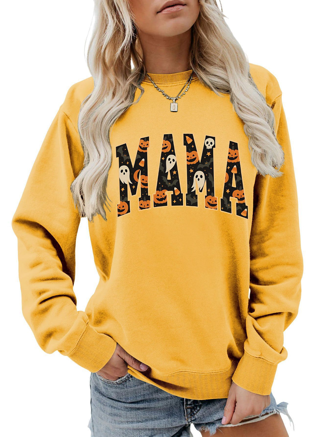 Sweatshirt femme avec design Halloween amusant et coupe confortable Chic & Stil