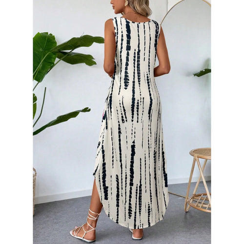 Colorful maxi dress for women with side pockets Lune London