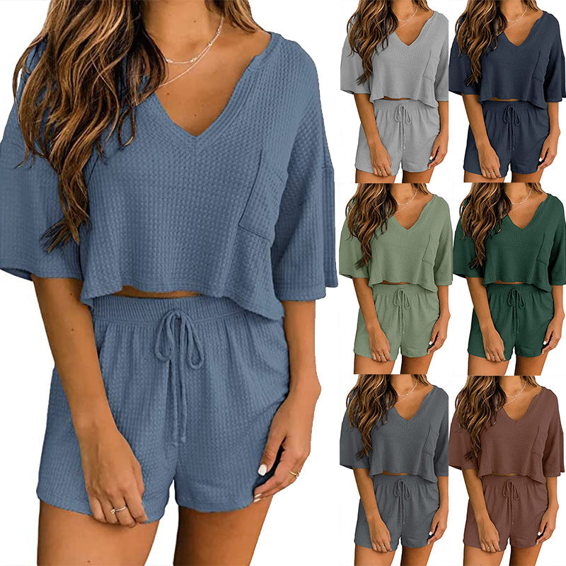 Lune London Women's Waffle Knit Loungewear Set
