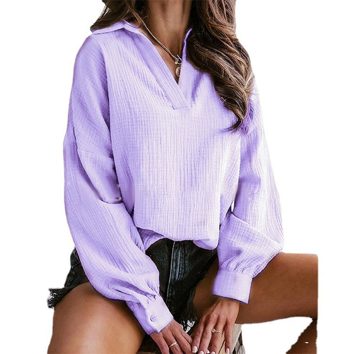 Women Oversized Shirt with elegant button placket and relaxed cut Lune London