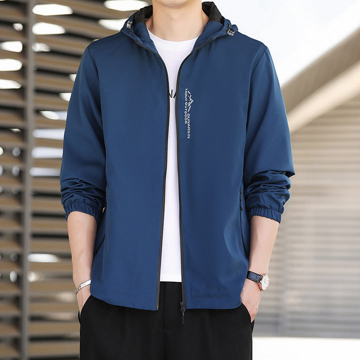 Waterproof sports jacket for men with adjustable hood Lune London