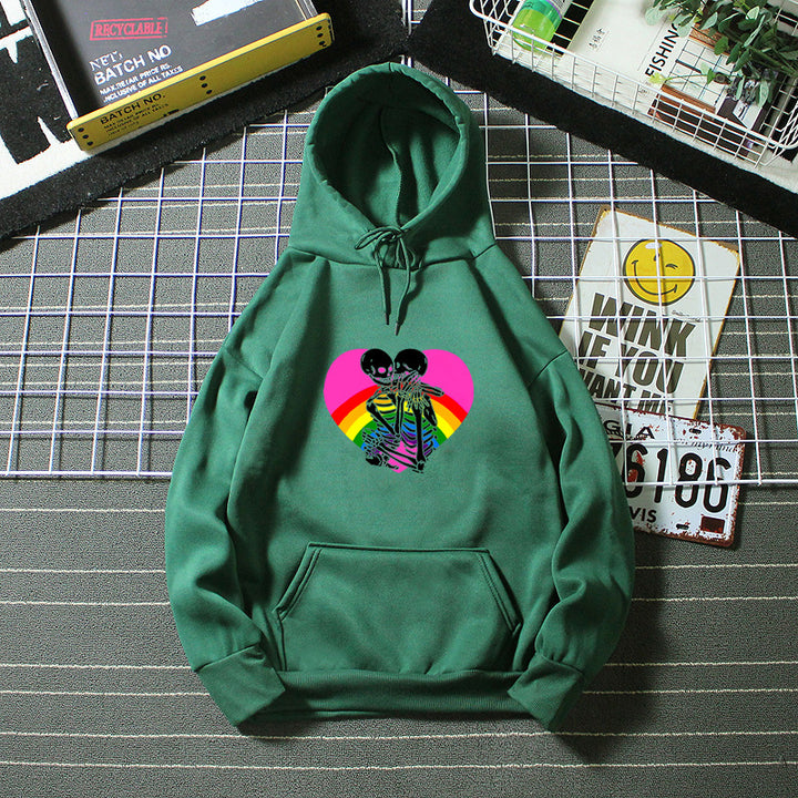 Ladies hoodie with colorful love motif Chic & Stil