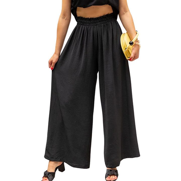 Wide-leg pants with elastic waistband for women Chic und Stil