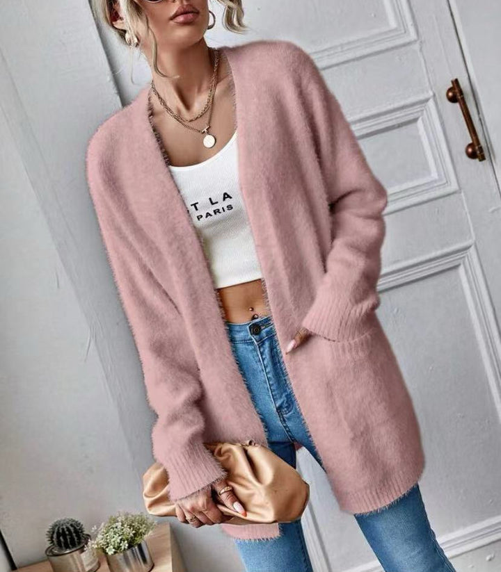 Ladies open cardigan cozy in soft material Lune London