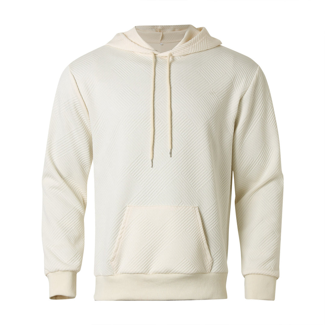 Men's hoodie with textured design and practical kangaroo pocket Lune London