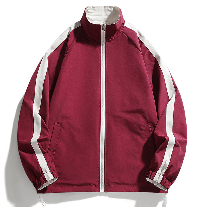 Sporty transition jacket for men with high collar and side zip pockets Lune London