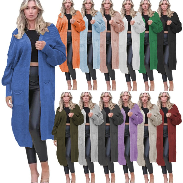 Women’s Large knit cardigan with soft material and practical pockets Lune London