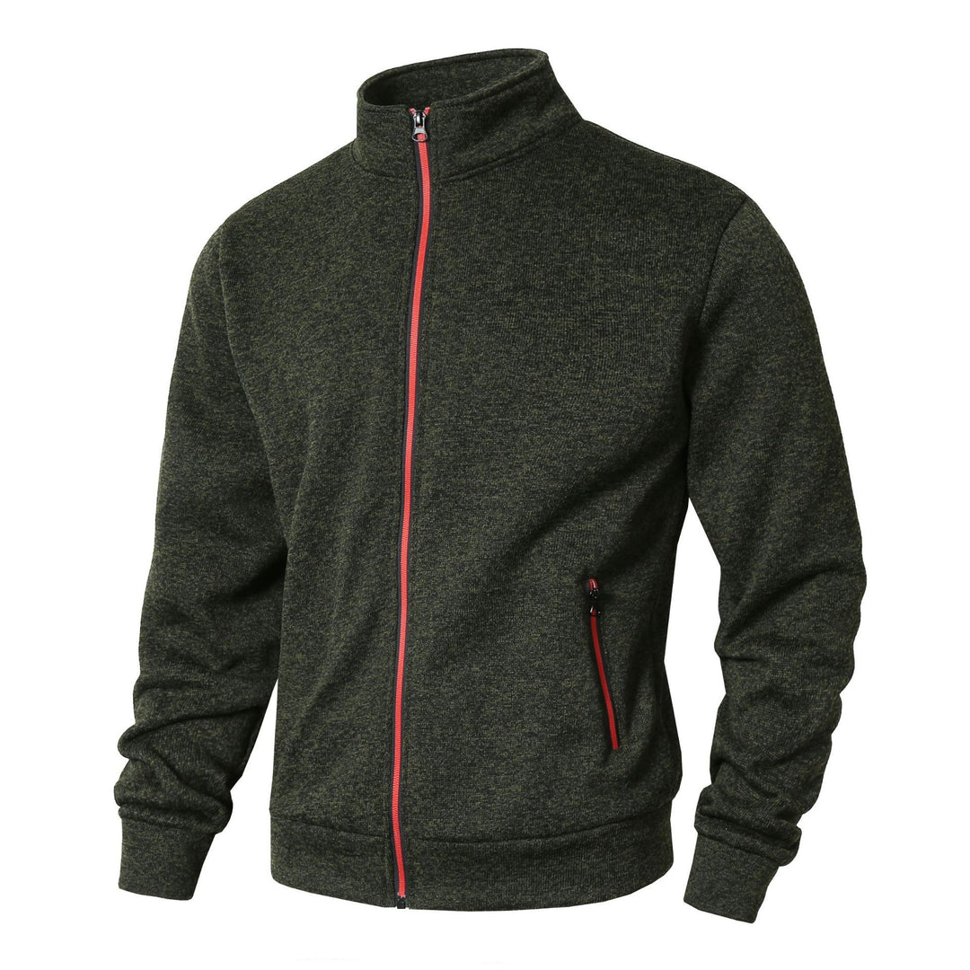 Sporty fleece jacket for men with a comfortable high collar and zippered pockets Lune London