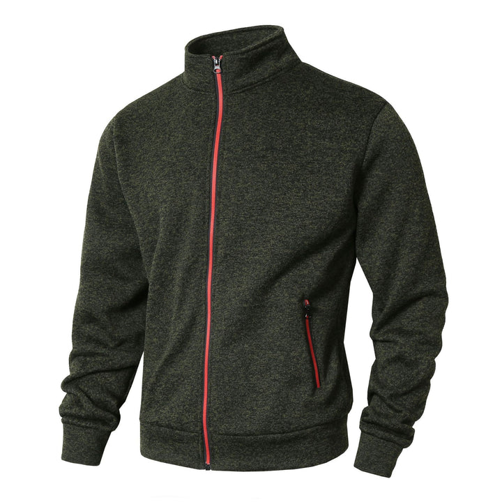 Sporty fleece jacket for men with a comfortable high collar and zippered pockets Lune London