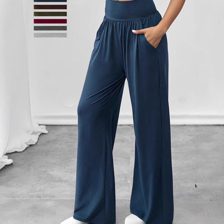 Pantalons de loisirs confortables pour femmes avec taille élastique et poches latérales Chic & Stil