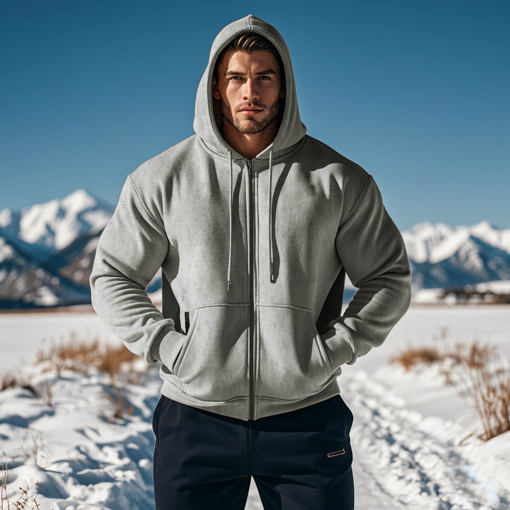 Hooded jacket for men with innovative zipper and comfortable pockets Lune London