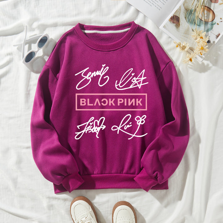 Women's casual sweatshirt with creative signature motif Chic & Stil