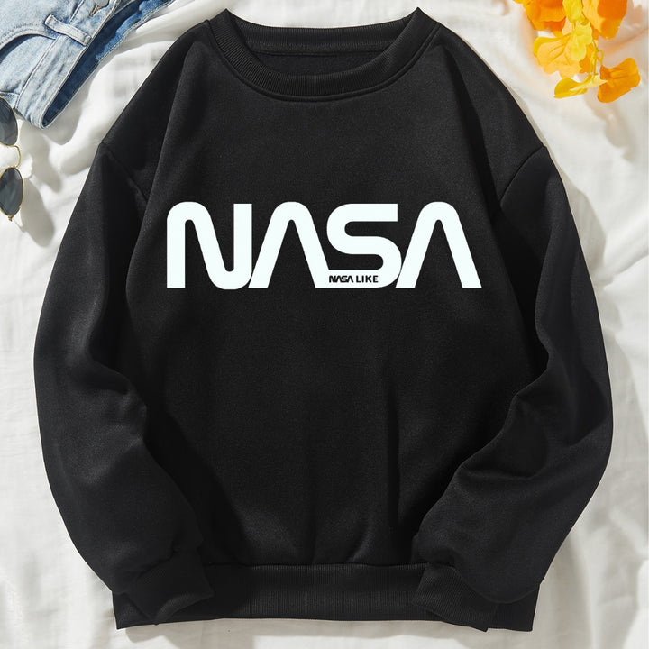 Women's casual sweatshirt with grand NASA logo Chic & Stil