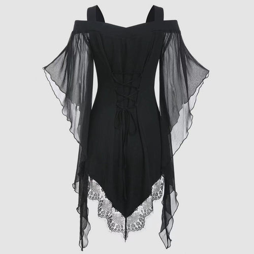 Elegant blouse for women with off-shoulder and lace Lune London