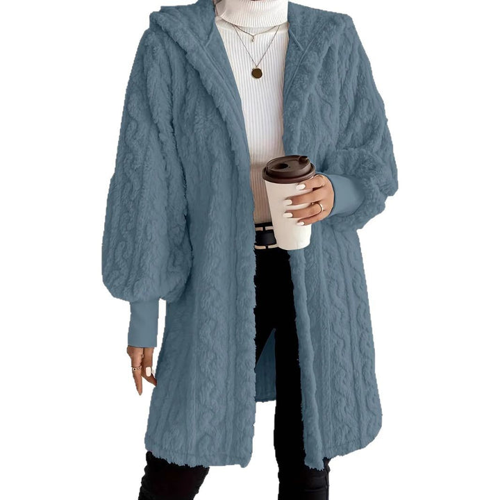 Luxurious fleece hooded jacket for women Lune London
