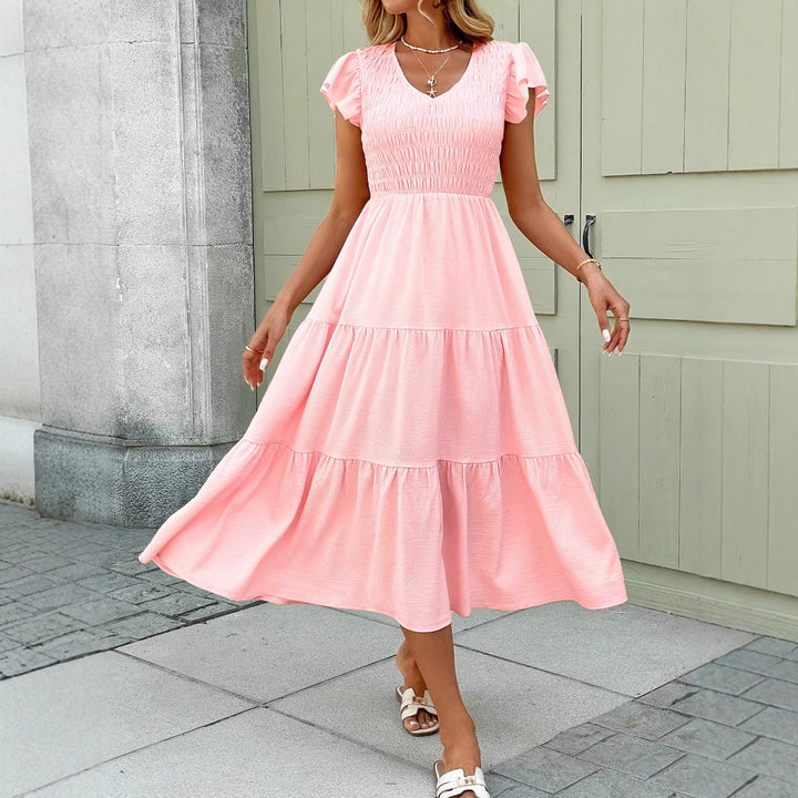Lune London Fluid Ruffle Midi Dress for Women
