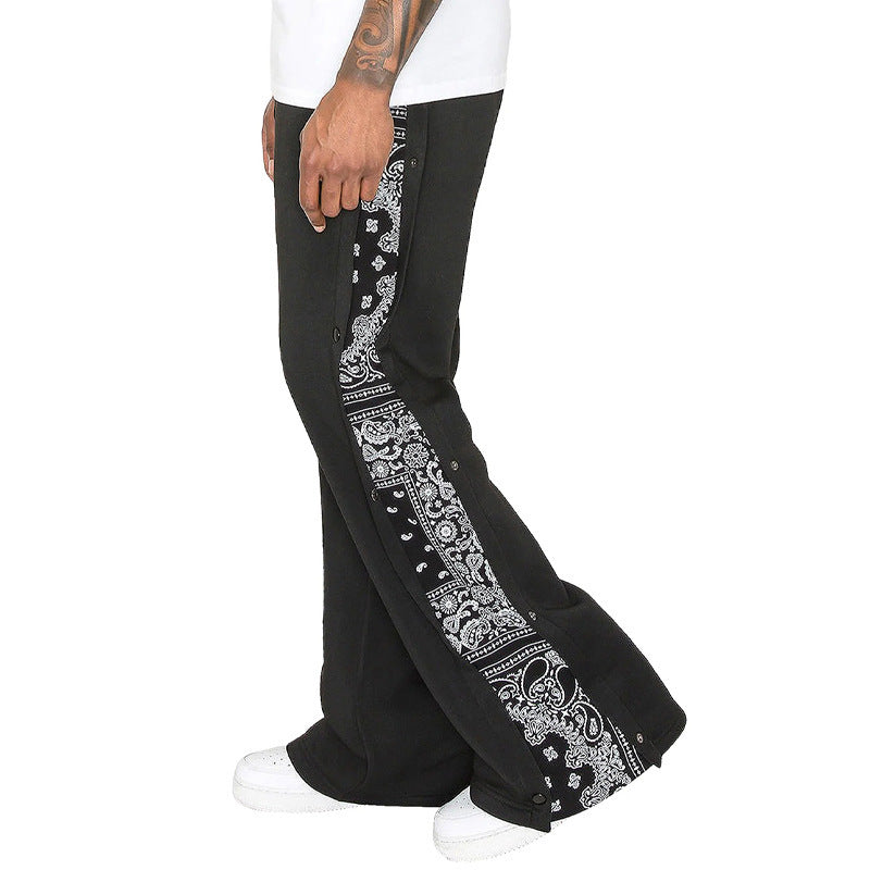 Casual trousers for men with chic side print and style