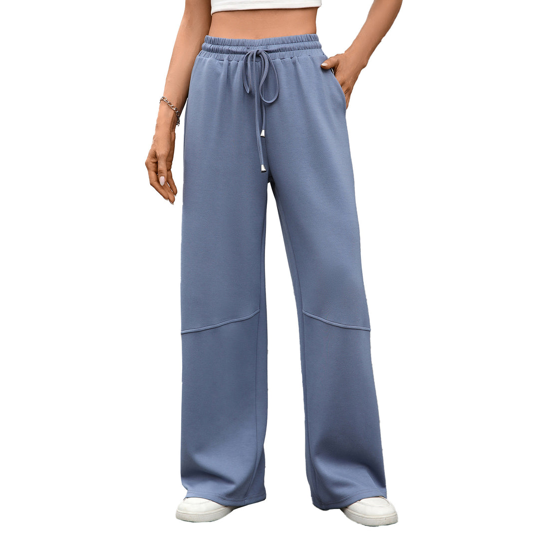 Loose leisure pants for women with elastic waist and side pockets Lune London