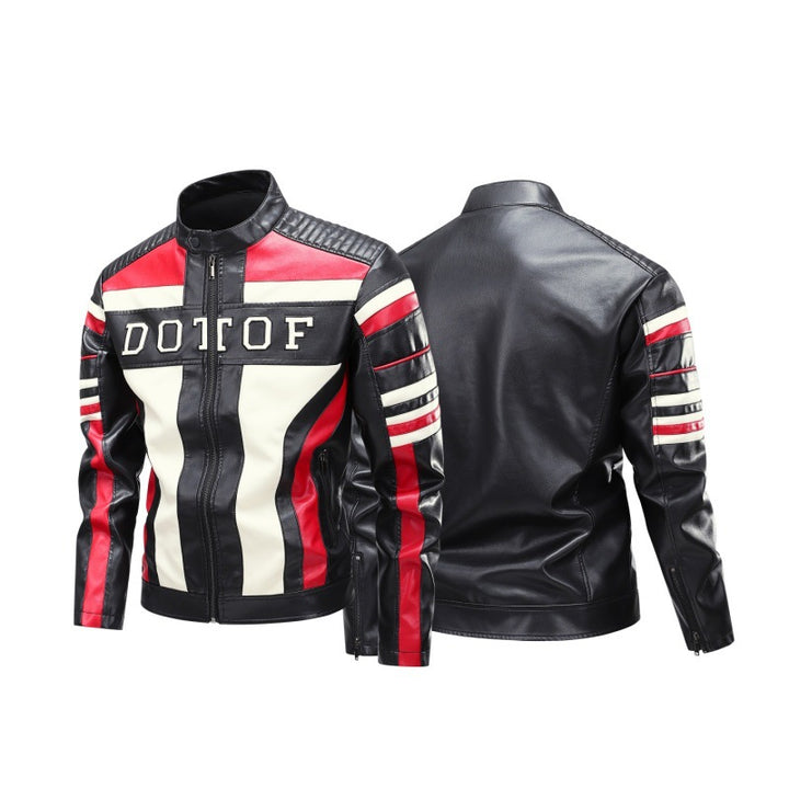 Casual synthetic leather jacket for men with convenient pockets Lune London