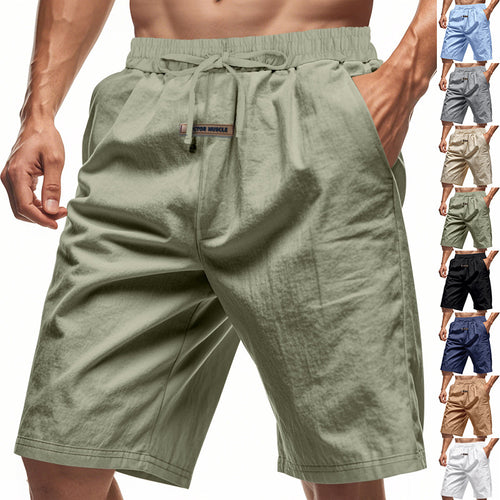 Comfortable men's leisure shorts with elastic waistband and practical side pockets Lune London