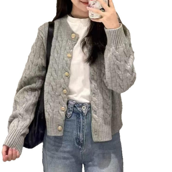 Cardigan Femme Douillet avec Motif en Maille Cablée Chic & Stil