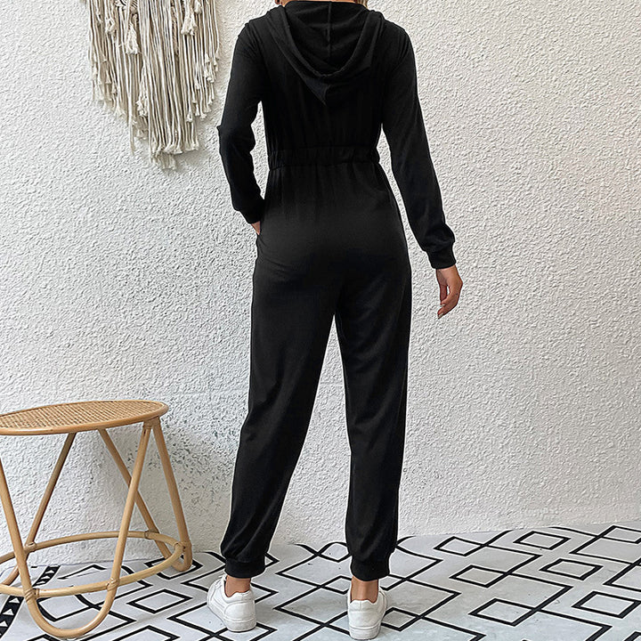 Ladies fashionable jumpsuit with stylish zipper and practical pockets Lune London