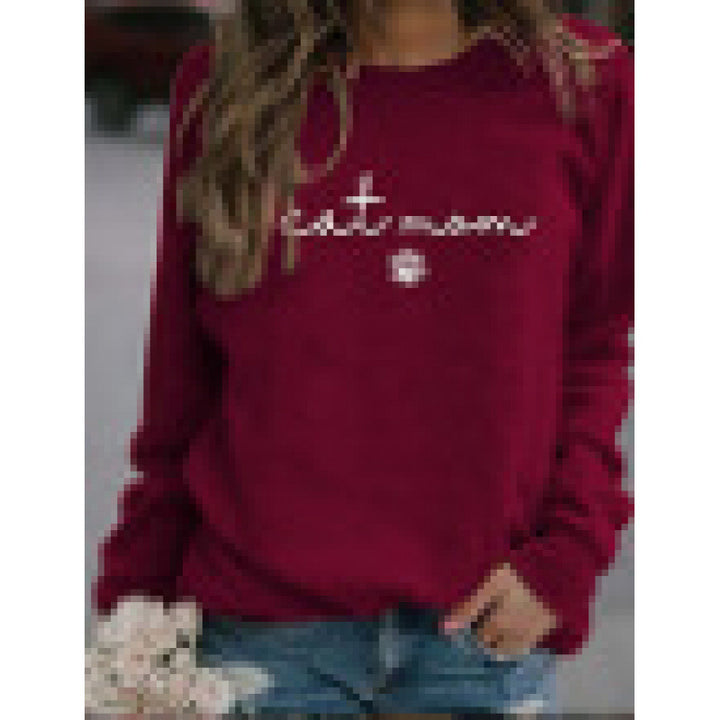 Ladies sweatshirt with creative cat mom design Lune London