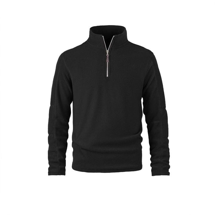 Fleece pullover for men with a high collar and practical zip details Lune London