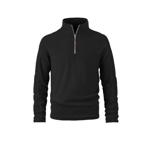 Fleece pullover for men with a high collar and practical zip details Lune London