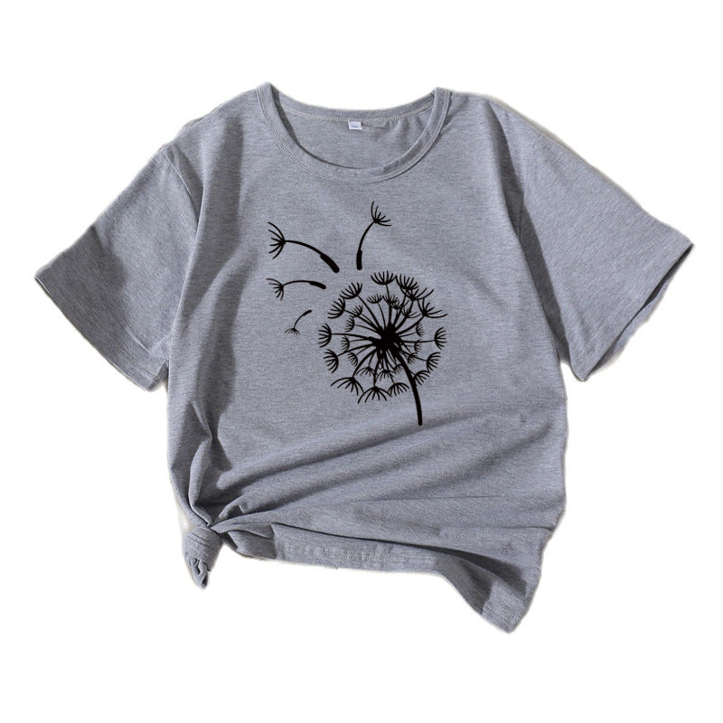 Women Graphic T-Shirt Dandelion Relaxed Fit Lune London
