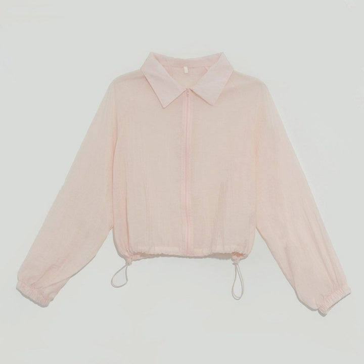 Veste coupe-vent cropped tendance pour femmes avec cordon Chic & Stil