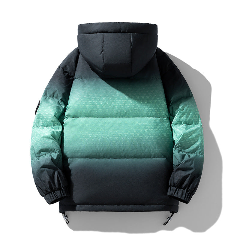Men's insulated winter jacket with trendy color gradient Luna London