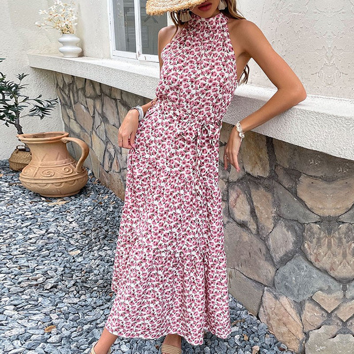 Lune London Women's Floral High Neck Maxi Dress