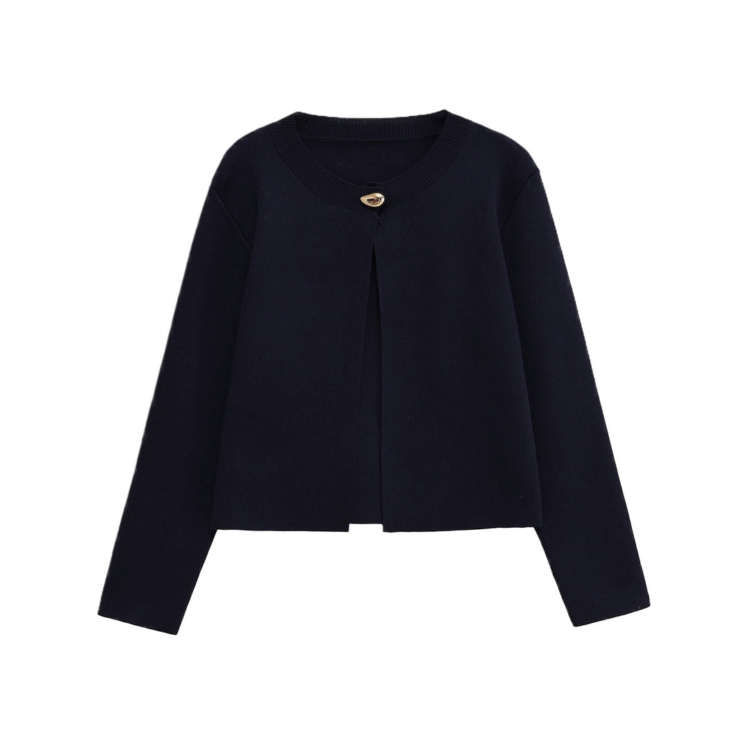 Fashionable knitted jacket for women with decorative button and elegant cut Lune London