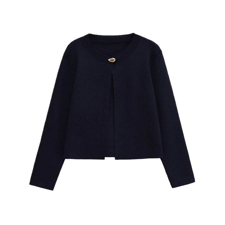 Fashionable knitted jacket for women with decorative button and elegant cut Lune London