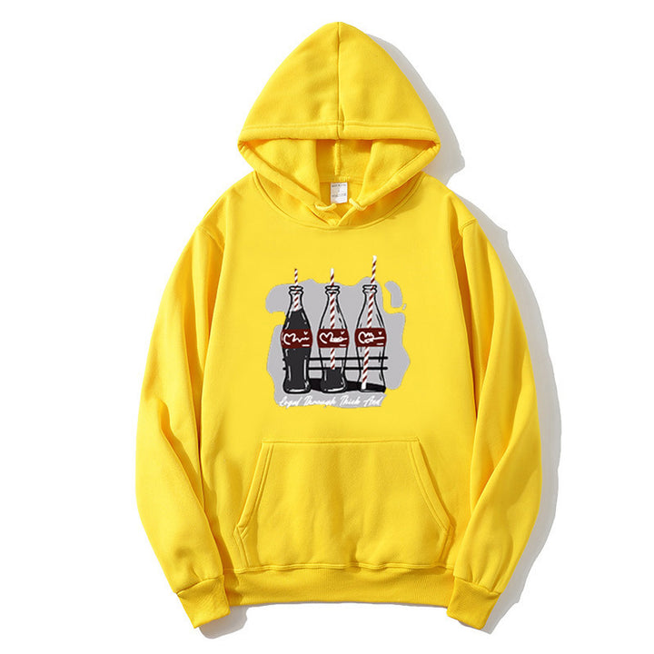 Women's hooded sweatshirt with playful Coca-Cola bottle motif Chic & Stil