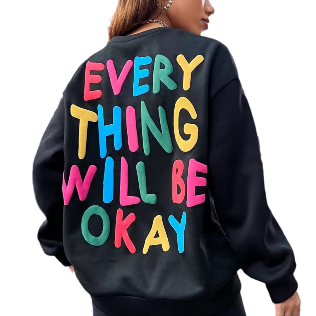 Sweat-shirt pour femmes avec lettrage coloré Chic & Stil