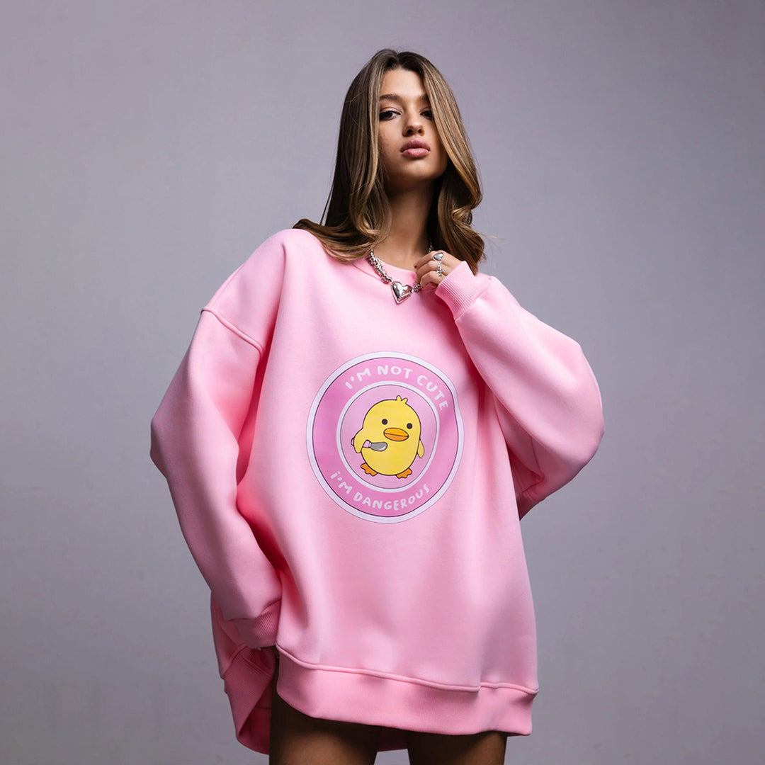 Casual sweatshirt for women with contrasting print Lune London