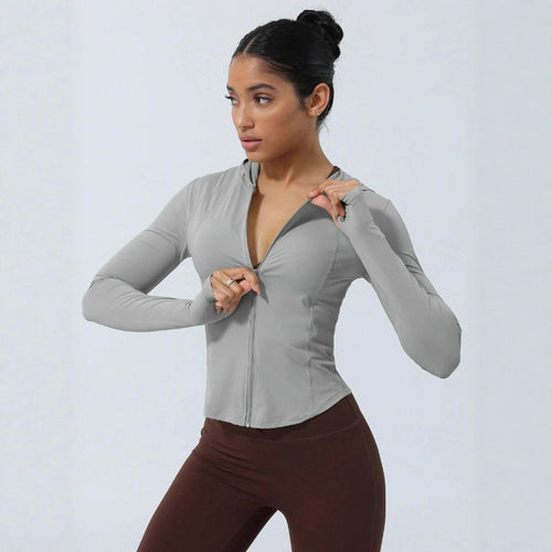 Women's sports jacket with practical thumb holes and an athletic cut Lune London