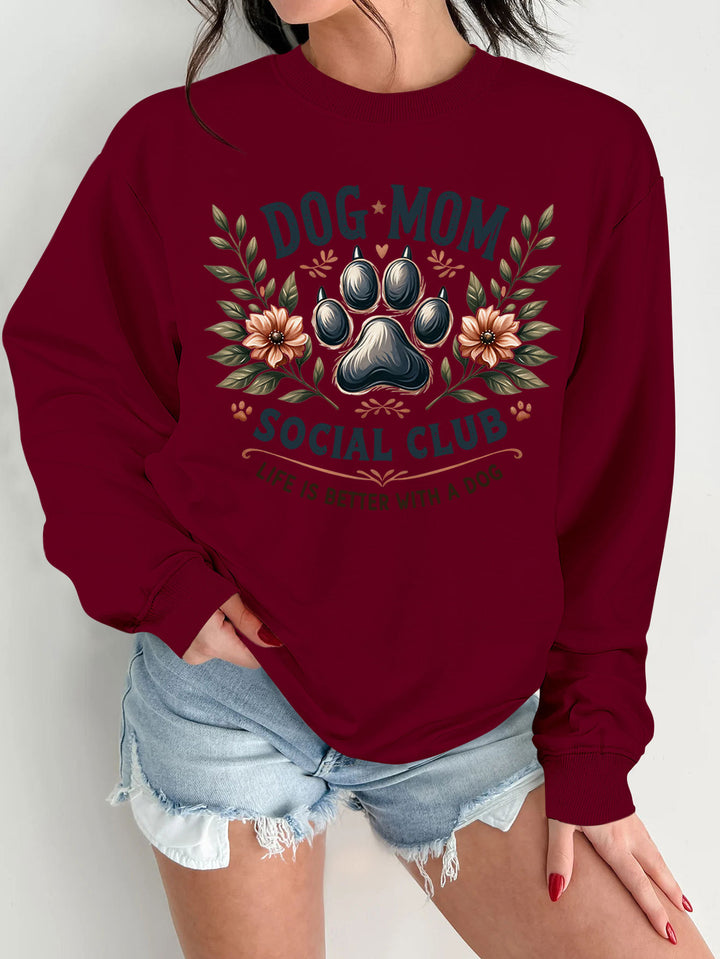 Sweatshirt pour femmes avec motif de chien tendance et impression améliorée Chic & Stil