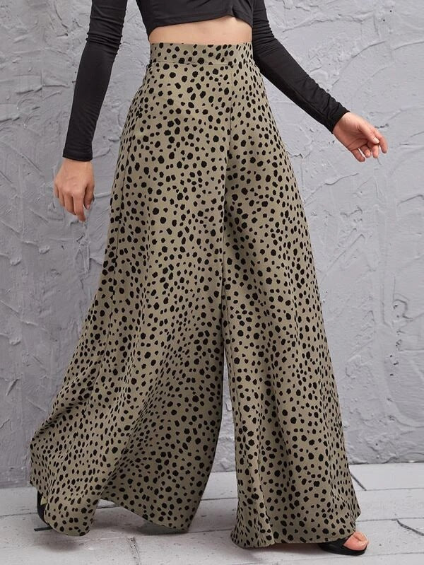 Ladies Wide High Waist Pants Lune London