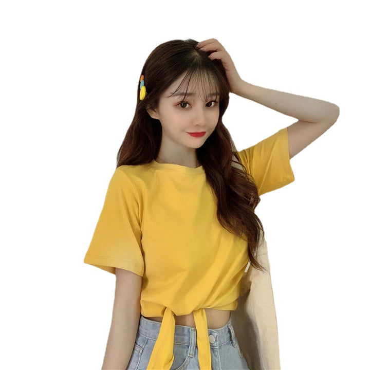 Women's short-sleeve knot top Lune London