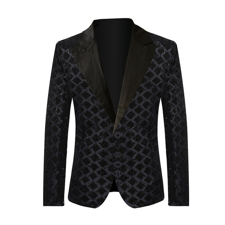 Men's sequined jacket with elegant diamond pattern Lune London