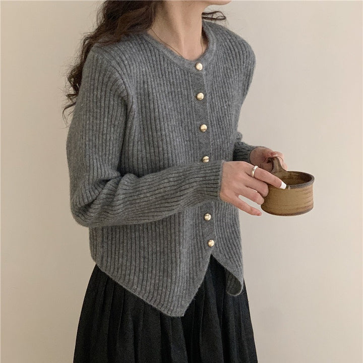 Ladies Lune London Decorative Button Knit Jacket