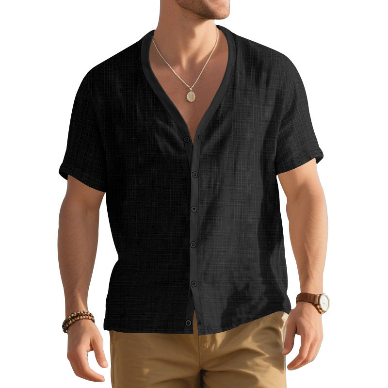 Casual short sleeve shirt for men with textured design Lune London