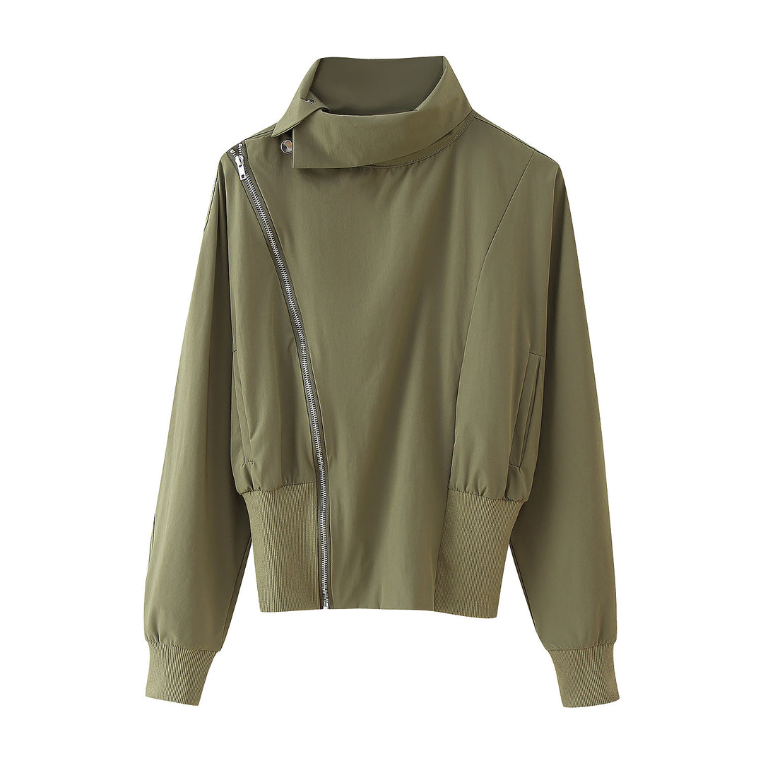 Wide cargo pants for women with elastic waist and side zip pockets Lune London