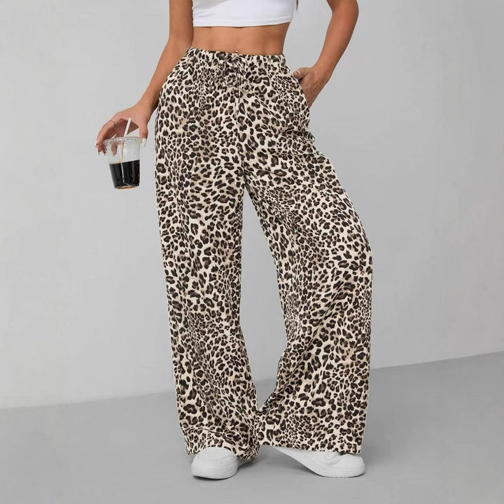 Pantalons en chiffon large pour femmes à motif léopard Lune London