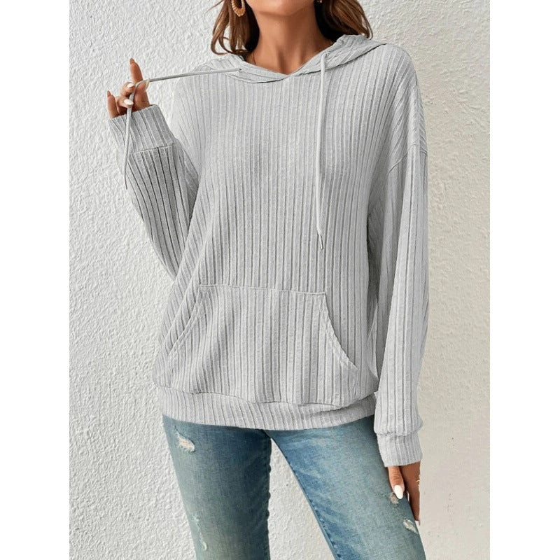 Casual hoodie for women with ribbed design Lune London