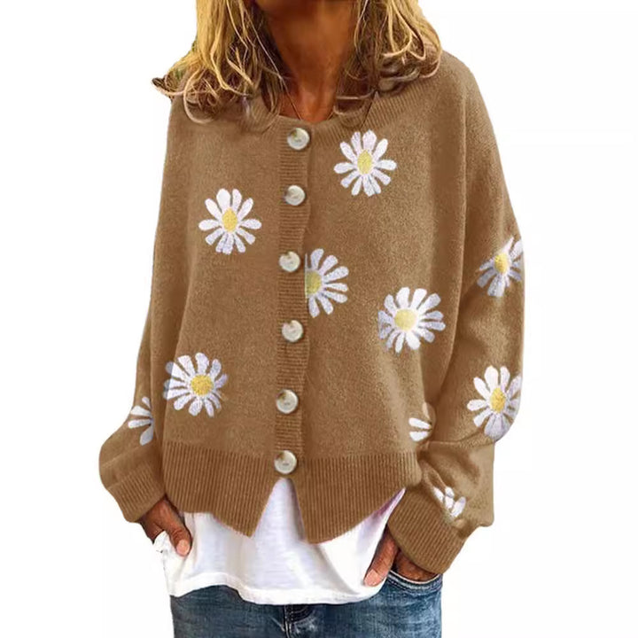 Women's Casual Gilet with Floral Print and Chic Button Details and Style